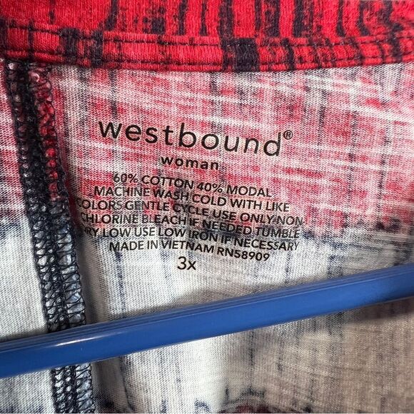 Westbound Womens Patriotic Amercan Flag T-shirt 0623 - Picture 4 of 7